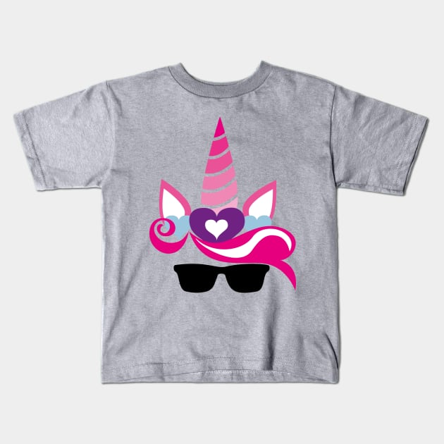 This unicorn is too cool for you Kids T-Shirt by JWTimney